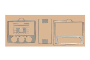 Накладки на панель AC/Clima (Mini-set, Алюміній) для Ford Focus II 2005-2008 рр