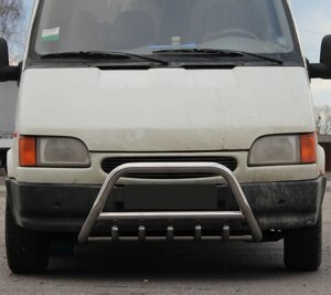 Передній захист кенгурятник WT004 нерж Ford Transit 2000-2006