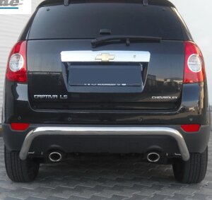 Кенгурятник задній захист бамперу d60 скоба AK007 (нерж.) Chevrolet Captiva 2006-2011