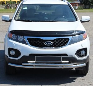 Передній захист бампера на Kia Sorento XM 2009-2014