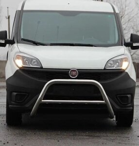 Передній захист кенгурятник WT006 нерж Fiat Doblo I 2000-2004