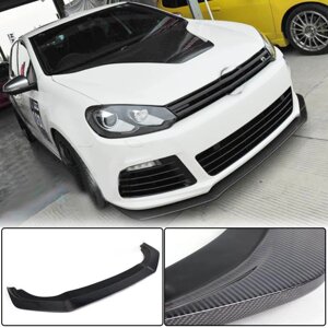 Накладка на передній бампер Lip V2 (для R HB 2010-2013, Карбон) для Volkswagen Golf 6