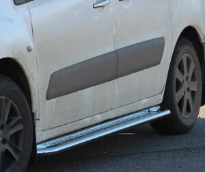 Пороги площадки Premium 2 шт нерж Nissan Qashqai 2006-2010