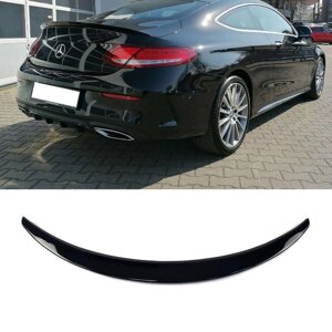 Спойлер-сабля на Mercedes C-Class Coupe C205 2014-2018 рік (Чорний глянець)