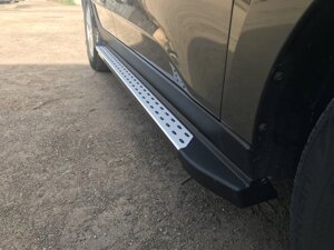 Бокові пороги OEM-BMW-V2 (2 шт, пластик)