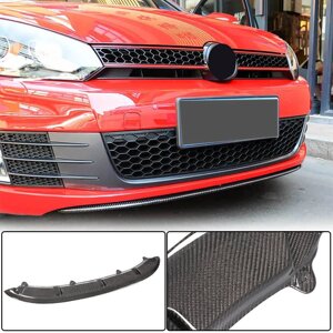 Накладка на передній бампер Lip V3 (для GTI HB 2010-2013, Карбон) для Volkswagen Golf 6