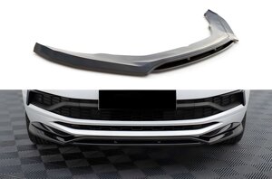 Передня Lip накладка DPT (чорний глянець) для Skoda Kodiaq 2016-2023 рр