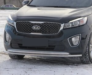Передній захист бампера на Kia Sportage 2004-2010