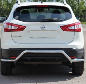 Захист заднього бампера AK007-Plus нерж Nissan Qashqai 2014-