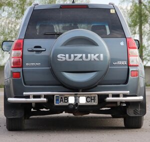 Задній захист бампера AK005-3 нерж Suzuki Grand Vitara 2005-2014
