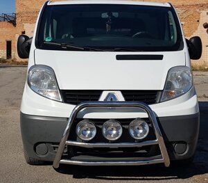 Кенгурятник WT018 (нерж.) Opel Vivaro 2001-2015