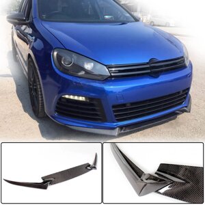 Накладка на передній бампер Lip V3 (для R HB 2010-2013, Карбон) для Volkswagen Golf 6