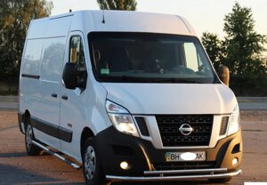 Передній захист бамперу ST016 (нерж.) Opel Movano 2010-