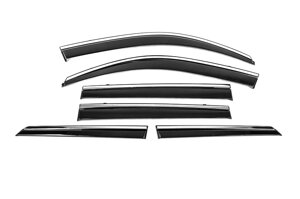 Вітровики з хромом Niken Luxury (6 шт) для Toyota Land Cruiser Prado 150