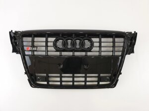 Решітка радіатора Audi A4 2007-2011гід Чорна (у стилі S-Line)