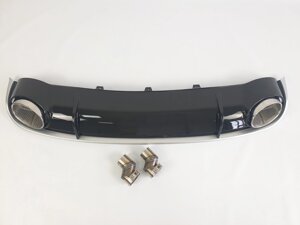 Дифузор із насадками в стилі RS на Audi A4 B8 2007-2011 рік Чорний із сірою вставкою