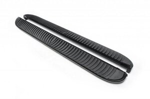 Бічні пороги Tayga Black (2 шт., алюміній) Skoda Kamiq
