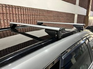 Перемички на вбудовані рейлінги під ключ Wizard V2 (2 шт) 125см, сірі для Volkswagen ID. 4