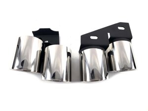 Насадки на вихлопні труби в стилі S-Line на Audi A4 S4 B8 2013-2015 г Chrome