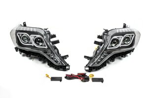 Передня оптика FullLED (2013-2017, 2 шт) для Toyota Land Cruiser Prado 150