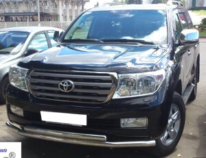 Передній захист ус подвійний ST014 нерж Toyota Land Cruiser 200 2007-