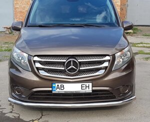Передній захист бампера ST008 (нерж.) Mercedes Vito / V W447 (2014-...)