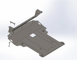 Захист піддона картера та КПП на автомобілі Mercedes-Benz Sprinter W906 2006-2012