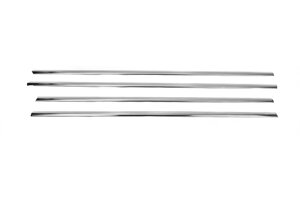 Нижні молдинги скла Black Chrome (4 шт, нерж)