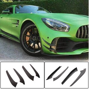 Накладки на передній бампер V1 (для GT R 2016-2019, Карбон) для Mercedes AMG GT C190/R190