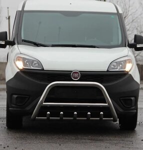 Передній захист кенгурятник WT003 (нерж) Fiat Doblo III nuovo 2010-2015