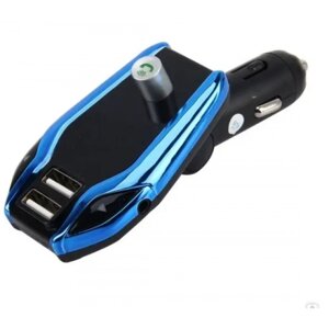 FM-модулятор X8 Plus Bluetooth 2 USB AUX трансмітер Синій