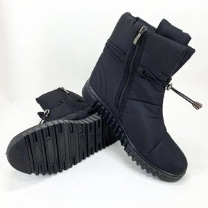 Черевики жіночі утеплені чорні 41р 26,5см, Бурки бабуші жіночі повсть, Жіночі черевики з нейлону