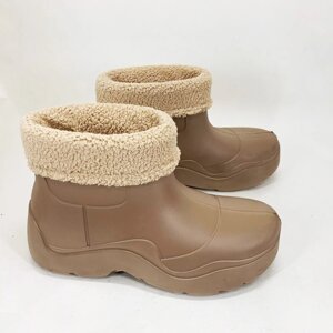 Гумові черевики жіночі 39р 24см коричневі