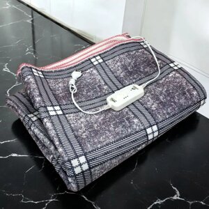 Електропростирадло електричне простирадло з підігрівом Electric Blanket 150х170см. Колір: сірий з фіолетовим відтінком