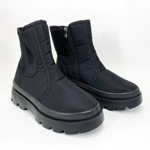 Челсі жіночі 38р 24см чорні, Черевики жіночі утеплені флісом, Базарні жіночі теплі чоботи