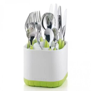 Сушарка для столових приборів Fill&Drain Зелена-біла пластикова