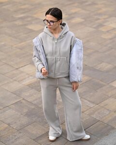 Жіночий спортивний костюм Milk 3в1 сірий ВТ68058