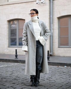 Жіноче пальто siora сіре ВТ6844