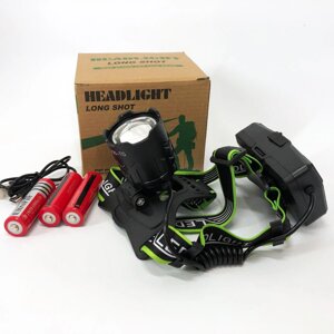 Ліхтар налобний A25 WHITE LASER LED PM10-TG, Ліхтар акумуляторний для рибалки, для туриста