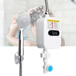 ОЧЕНКА! Проточний миттєвий водонагрівач міні бойлер Delimano з LCD RX-021 (Плохе паковання 3072)