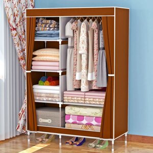 Шафа складна тканинна STORAGE WARDROBE KM-105 на 2 секції | Шафа розбірна з тканини | органайзер для одягу