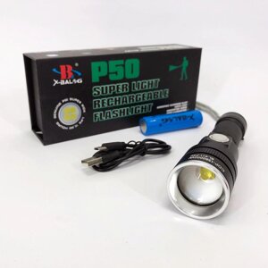 Ліхтар акумуляторний Bailong BL 611-P50, Ліхтарик поліс, Тактичний ліхтар, Ручний ліхтарик led