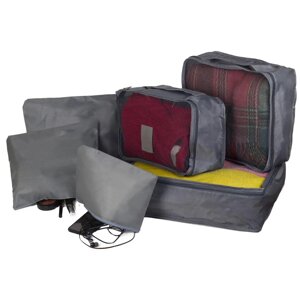 Набір дорожніх органайзерів 6 шт. Колір: сірий