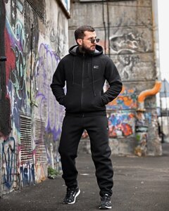 Чоловічий флісовий костюм NK black 4 ПП8015