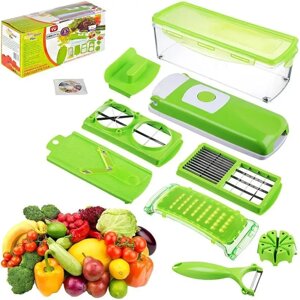 Овочерізка з насадками та контейнером 1.5 л для нарізування Nicer Dicer X3-180 291412 см