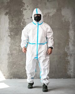 Комбінезон захисний від пилу, бруду, рідин, інфекцій, статичної електрики BeSafePro MASTER strong (PP+microPE)