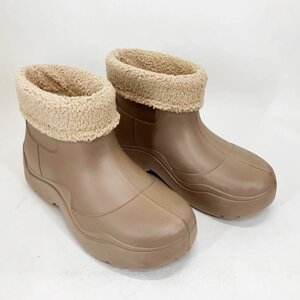 Гумові черевики жіночі 41р 25.5см коричневі, Жіночі пінкові калоші