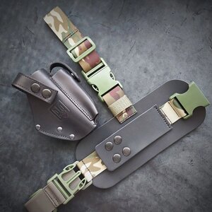 Набедренная кобура под ПМ| кожаная| мультикам с гербом