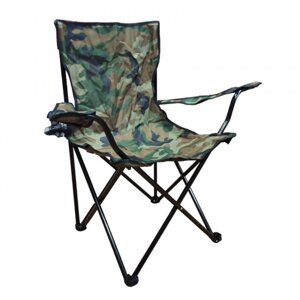 Стілець розкладний зі спинкою Camping quad chair HX 001 павук із підсклянником і чохлом Темний камуфляж