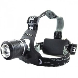 Налобний ліхтар LED T6 з вбудованим акумулятором 2*18650 Bailong BL-2199-T6 чорний